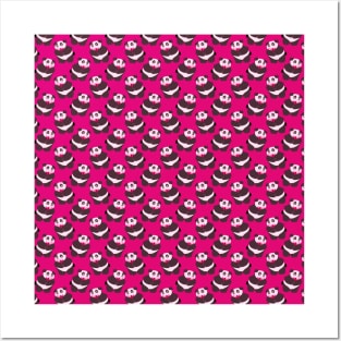 Love Panda Hot Pink Pattern Posters and Art